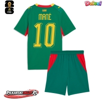 Senegal Sadio Mane #10 Koszulka Wyjazdowa dzieci MŚ 2026 Krótki Rękaw (+ krótkie spodenki)